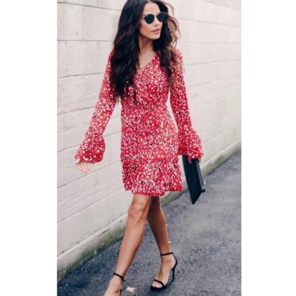 Vici Red Ruffles Dress